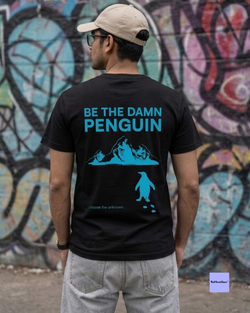Be The Damn Penguin Tee - black edition photo 1