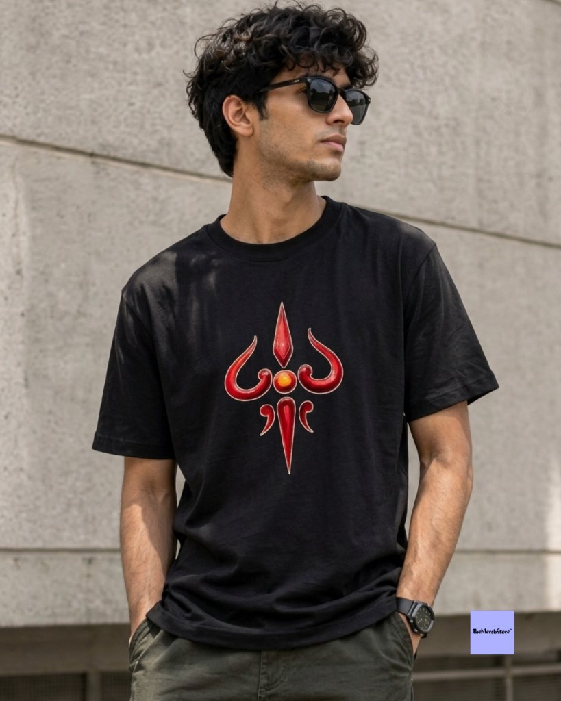 Divine Trishul Emblem Tee - black edition photo 1