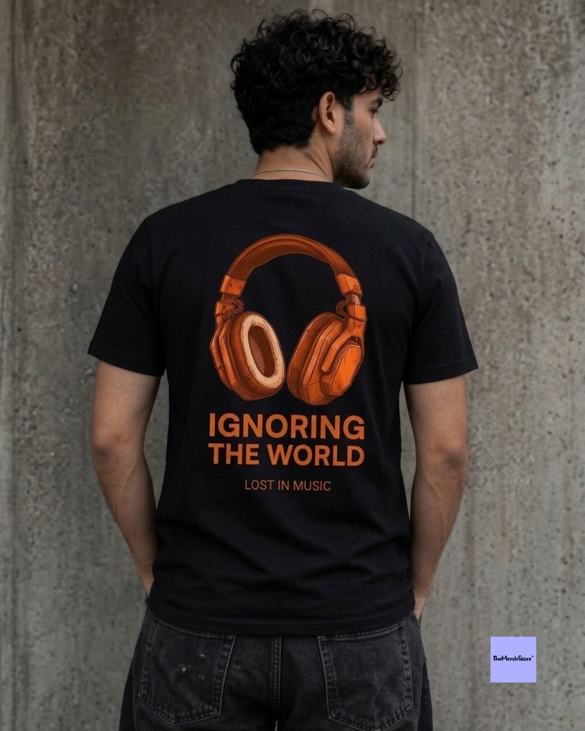 Ignoring The World Headphone Tee - black edition photo 1