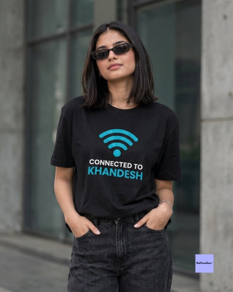 Connected To Khandesh Women Tee - black edition photo 1