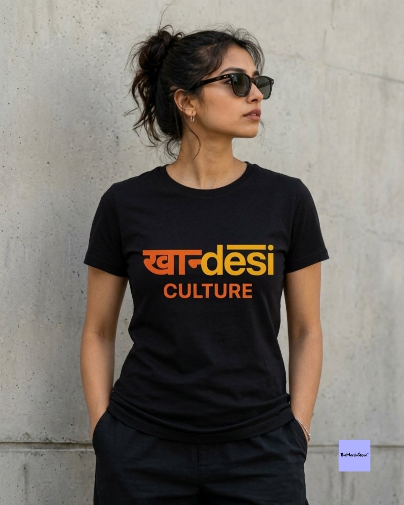 Kha-Desi Culture Women Tee - black edition photo 1