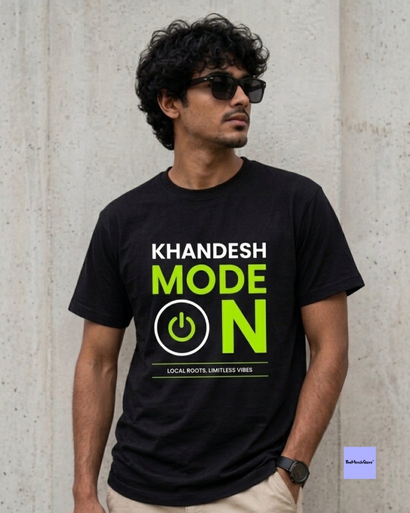 Khandesh Mode On Men Tee - black edition photo 1