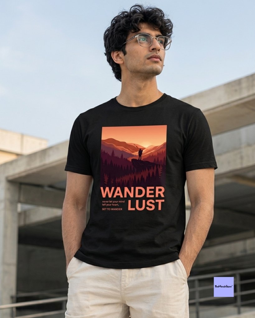 Wanderlust Mountain Graphic Tee - black edition photo 1